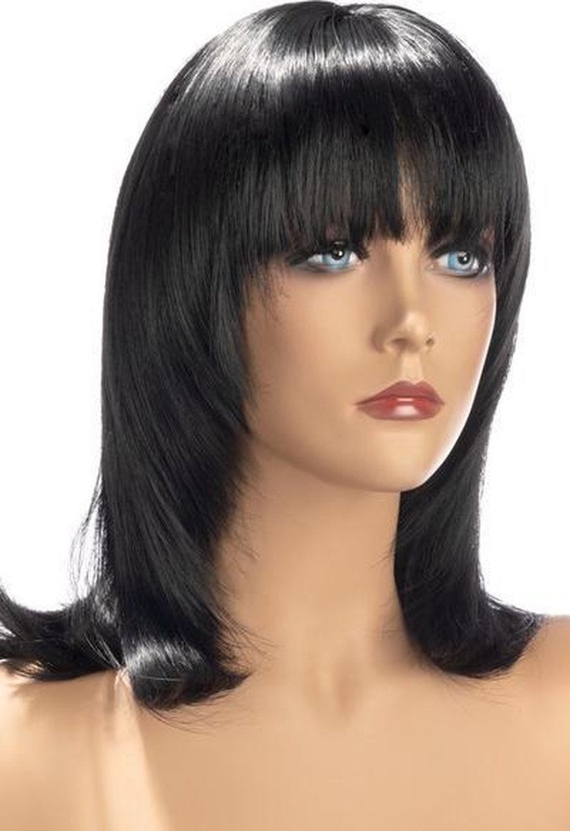 SALOME Donkerbruin/Zwart | Lang | Vlak | Verstelbaar | Pruik | WORLD WIGS